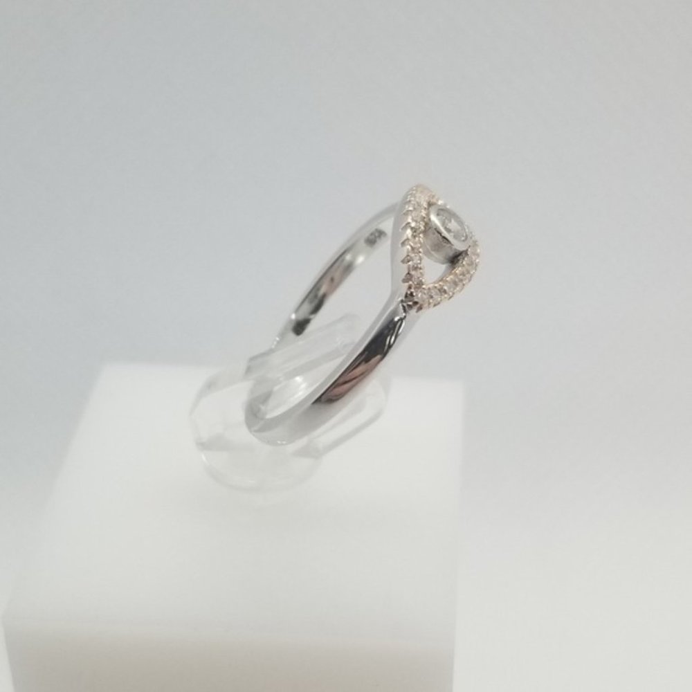 💖Rose Gold and Sterling Silver Evil Eye Ring - Picture 4 of 6